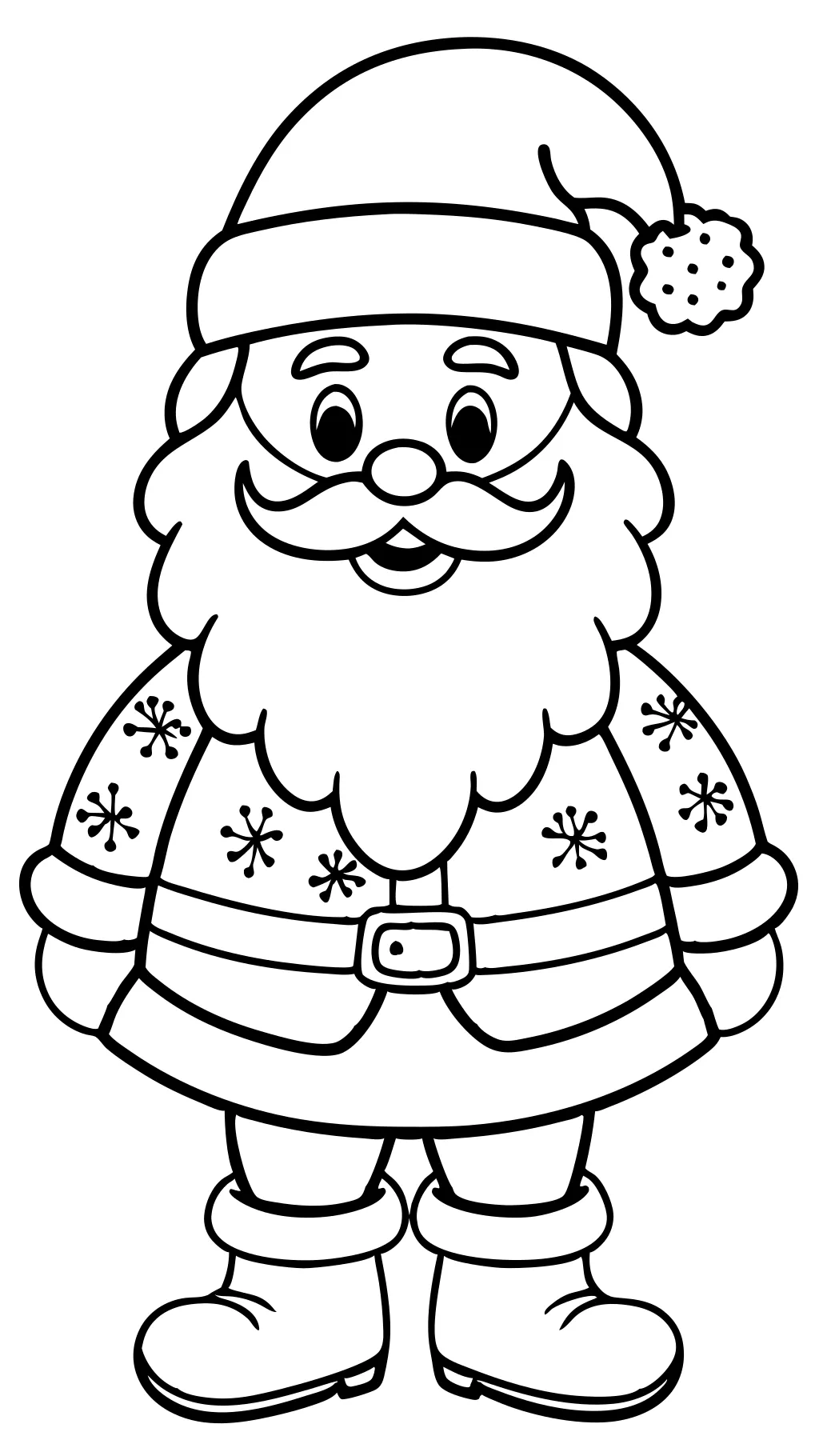 coloriage gratuit du Père Noël